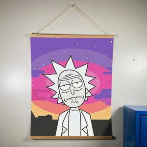 Rick And Morty Cartoon Canvas Wooden Wall Hanger